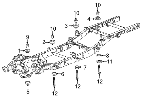 2016 Chevy Silverado 2500 HD Body Mounting - Frame Diagram