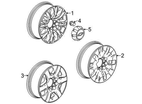 2024 Chevy Silverado 2500 HD Wheels Diagram 2 - Thumbnail