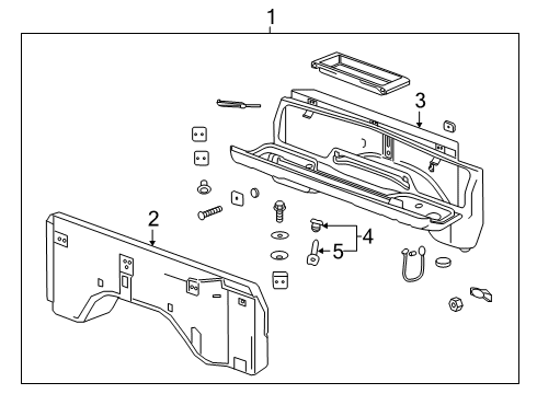2022 Chevy Silverado 1500 Latch Diagram for 84637570