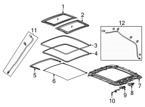 2024 Chevy Trailblazer Sunroof Diagram