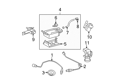 2003 Pontiac Vibe Pressure Valve Diagram for 88972634