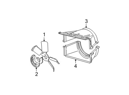 1997 Chevy K1500 Lower Shroud Diagram for 15963809