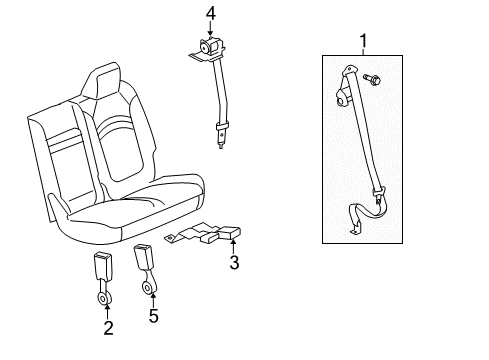 2016 Chevy Traverse Center Buckle Diagram for 19299658