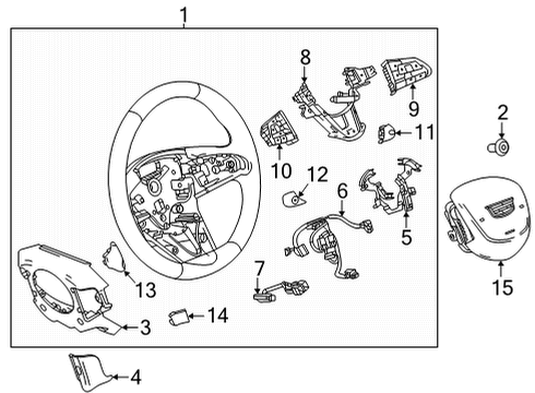 2024 Cadillac CT4 Radio Switch, Jet Black Diagram for 13541575