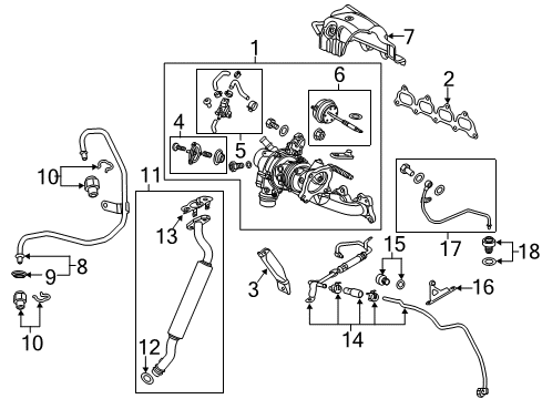 2019 Buick Cascada Turbocharger Diagram for 55500596