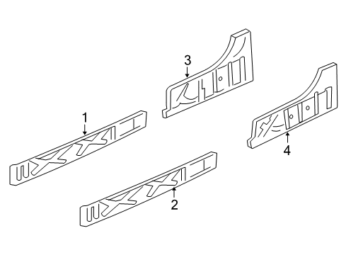 2012 Cadillac Escalade ESV Rocker Panel Diagram