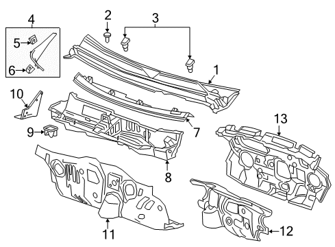 2022 Buick Enclave Cowl Diagram