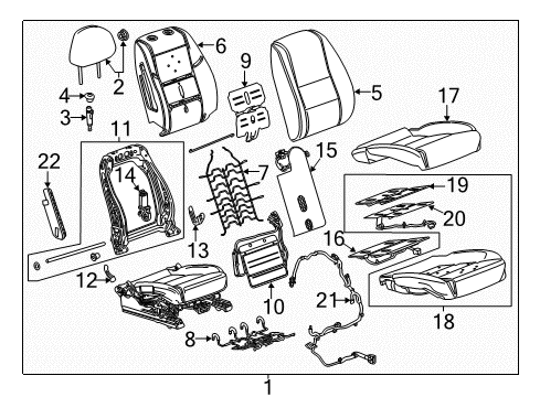 2015 Chevy Impala Seat Cushion Pad Diagram for 84804531