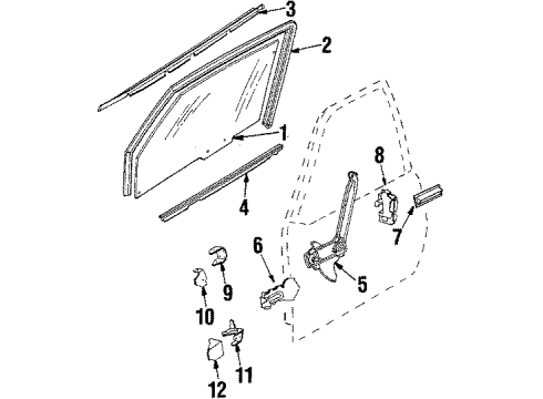 1984 Chevy Cavalier Window Switch Diagram for 19245390