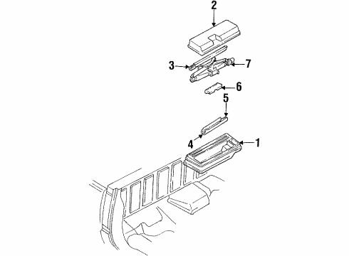 1993 Chevy K1500 Interior Trim - Cab Diagram 3 - Thumbnail