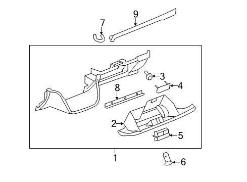 2013 Chevy Silverado 2500 HD Glove Box Diagram 1 - Thumbnail