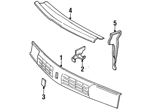 1994 Oldsmobile 98 Grille & Components Diagram