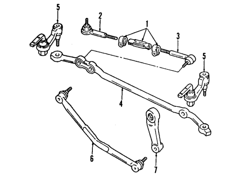 2004 GMC Safari P/S Pump & Hoses, Steering Gear & Linkage Diagram 1 - Thumbnail