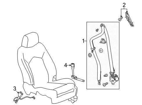 2022 Buick Encore Front Seat Belts Diagram