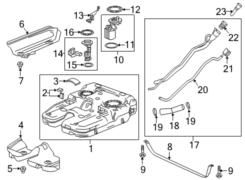 2024 Cadillac XT6 Fuel System Components Diagram