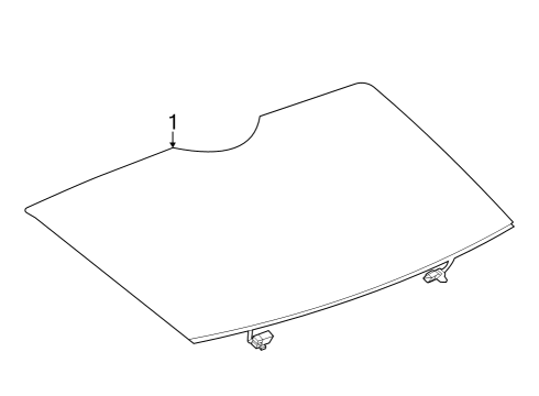 2023 Cadillac LYRIQ Glass - Lift Gate Diagram
