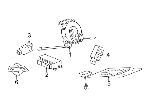 2019 Cadillac CT6 Air Bag Components Diagram 2 - Thumbnail