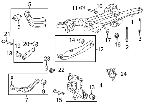 2016 Chevy Malibu Limited Rear Suspension, Control Arm Diagram 1 - Thumbnail