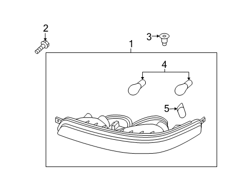 2007 Chevy Aveo5 Park & Side Marker Lamps Diagram