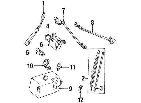 1988 Chevy C3500 Washer Reservoir Diagram for 22127579