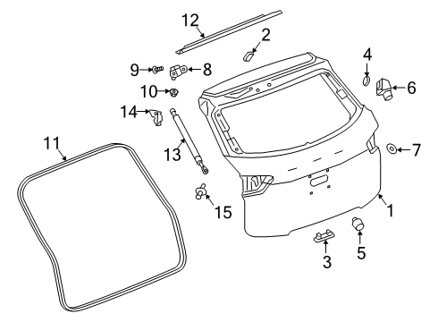 2021 Chevy Blazer Lift Cylinder, Driver Side Diagram for 85603155