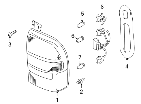 2004 Chevy Tracker Combination Lamps Diagram