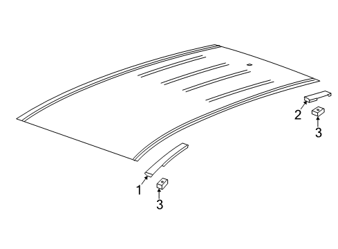 2022 Chevy Trax Exterior Trim - Roof Diagram