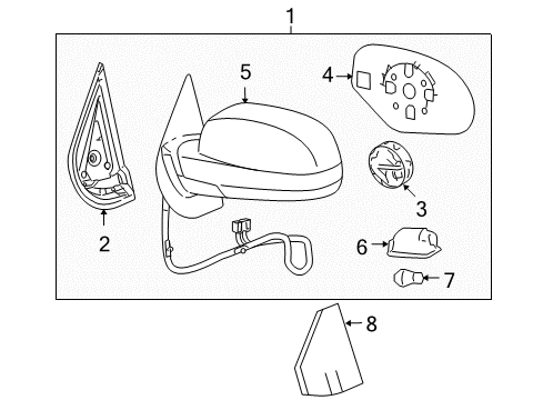 2012 Chevy Silverado 1500 Mirrors, Electrical Diagram 1 - Thumbnail