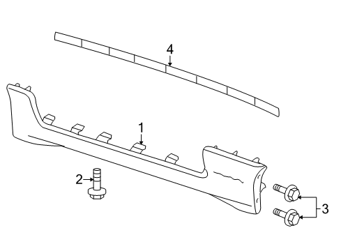 2004 Pontiac Sunfire Exterior Trim - Pillars, Rocker & Floor Diagram