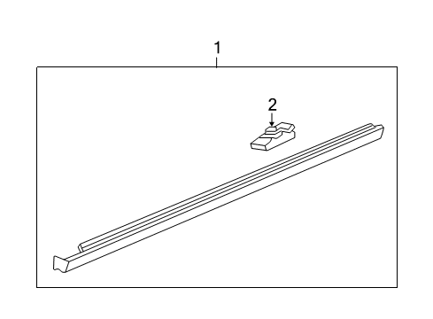 2011 Cadillac DTS Exterior Trim - Pillars, Rocker & Floor Diagram