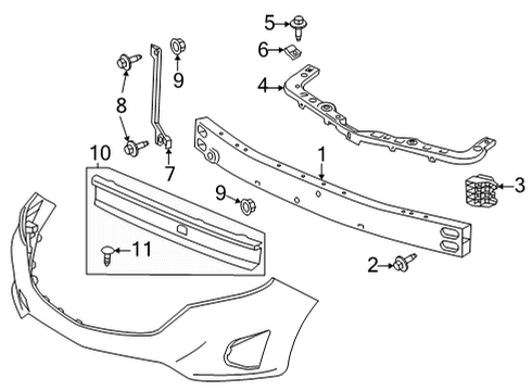 2023 Chevy Equinox Bumper & Components - Front Diagram 3 - Thumbnail