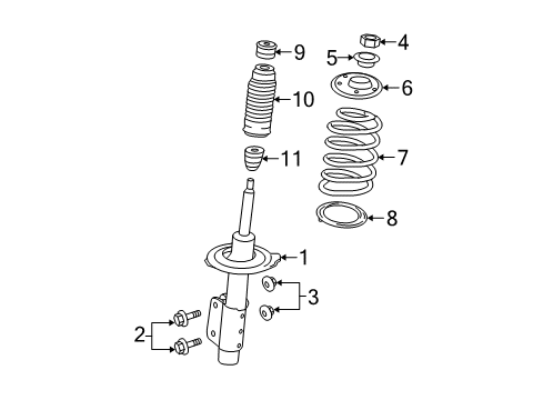 2005 Pontiac Grand Am Struts & Components - Rear Diagram