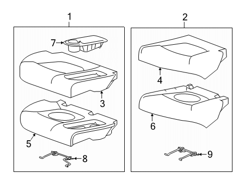 2016 Chevy Spark Rear Seat Components Diagram 3 - Thumbnail