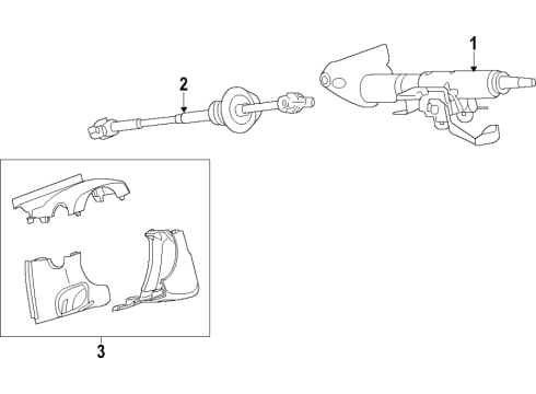 2020 Chevy Traverse Steering Column & Wheel, Steering Gear & Linkage Diagram 1 - Thumbnail
