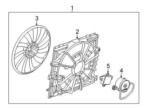 2017 Cadillac ATS Cooling System, Radiator, Water Pump, Cooling Fan Diagram 8 - Thumbnail