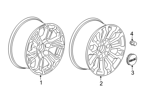 2019 GMC Sierra 1500 Wheels Diagram 3 - Thumbnail