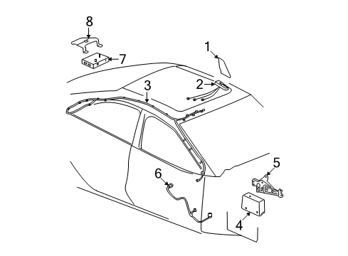 2009 Saturn Aura Antenna Cable Diagram for 22835668