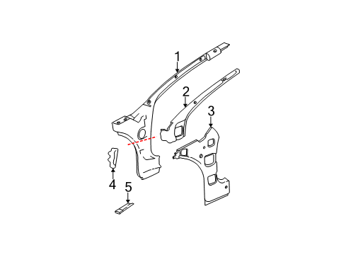 2007 Chevy Impala Hinge Pillar Diagram
