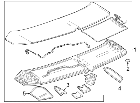 2023 Cadillac LYRIQ Rear Spoiler Diagram