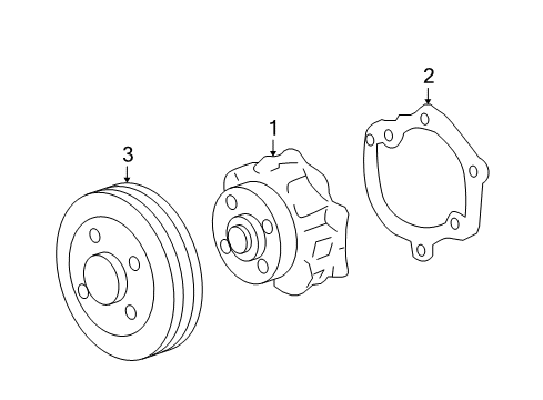 2005 Buick LaCrosse Cooling System, Radiator, Water Pump, Cooling Fan Diagram 1 - Thumbnail
