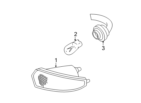 1999 Chevy Cavalier Park & Signal Lamps Diagram