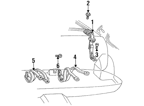 1994 Pontiac Grand Am Rear Seat Belts Diagram