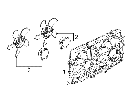 2017 Cadillac Escalade ESV Cooling System, Radiator, Water Pump, Cooling Fan Diagram 2 - Thumbnail