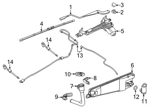 2017 Chevy SS Wiper & Washer Components Diagram