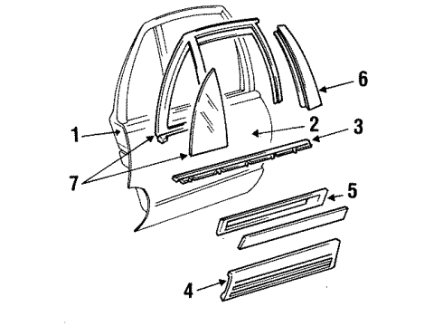 1994 Oldsmobile 98 Rear Door Diagram