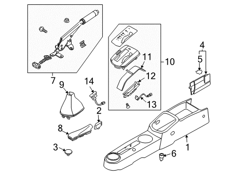 2007 Chevy Aveo5 Console Diagram