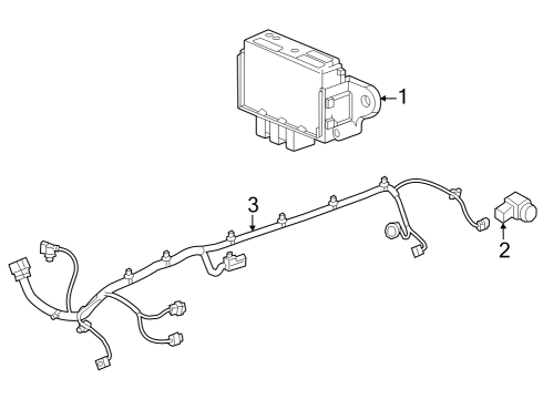 2023 GMC Canyon Parking Aid Diagram 1 - Thumbnail