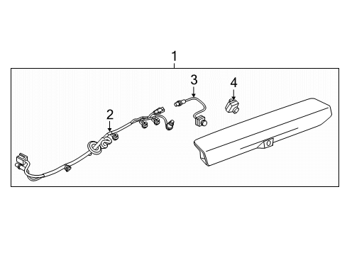 2022 GMC Sierra 1500 High Mount Lamp Diagram for 84419006