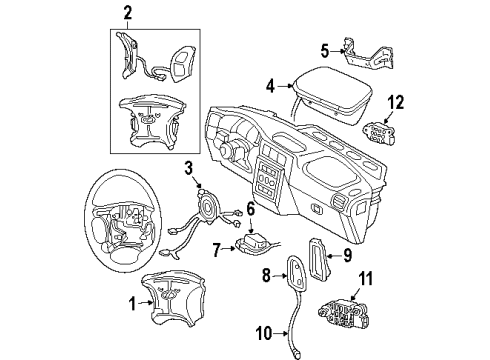 2000 Oldsmobile Silhouette Air Bag Components Diagram