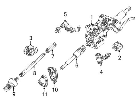 2017 Cadillac ATS Steering Column & Wheel, Steering Gear & Linkage Diagram 3 - Thumbnail